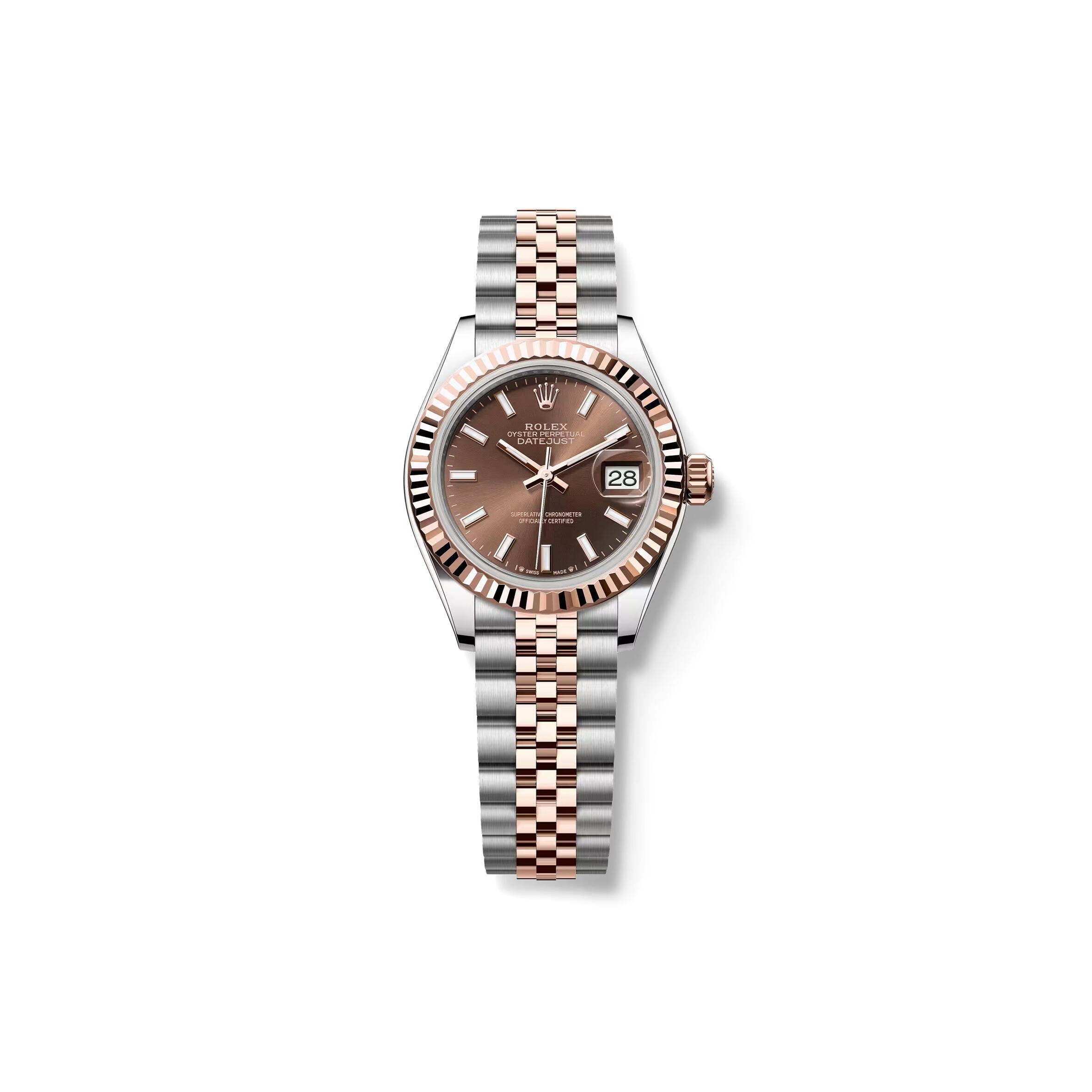 ROLEX LADY-DATEJUST OYSTER, 28 MM, OYSTERSTEEL AND EVEROSE GOLD M279171-0017